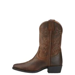 Ariat Children’s Heritage Western Brown Leather Cowboy Boots 10001825 -Ariat Shop 10001825 side