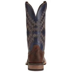 Ariat Men's Tycoon Bar Top Brown & Arizona Sky Square Toe Boots 10014053 -Ariat Shop 10014053 heel
