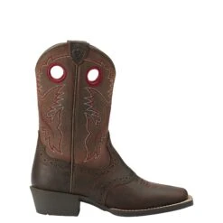 Ariat® Youth Roughstock Oiled Rowdy Brown Western Boots 10014101 -Ariat Shop 10014101 side321