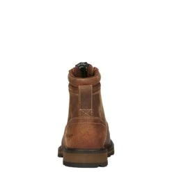 Ariat Men's Groundbreaker 6" Brown Lace-Up Soft Toe Work Boots 10016256 -Ariat Shop 10016256 heel