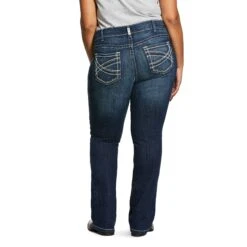 Ariat® Ladies R.E.A.L Mid Rise Stretch Entwined Bootcut Jeans 10017510 -Ariat Shop 10017510 back plus