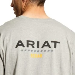 Ariat Rebar Cotton Strong Logo Heather Grey T-shirt 10025387 -Ariat Shop 10025387 detail02