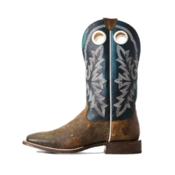 Ariat® Men's Circuit Champ Woodsmoke & Deep Azul Western Boots 10029686 -Ariat Shop 10029686b
