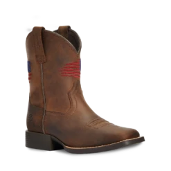 Ariat Children's Distressed Brown Patriot II Cowboy Boots 10034408