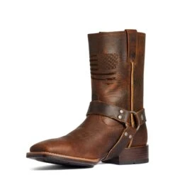 Ariat Men's Harness Patriot Ultra Bar Top Brown Western Boots 10035768 11 Ariat Men's Harness Patriot Ultra Bar Top Brown Western Boots 10035768 -Ariat Shop 10035768 medial