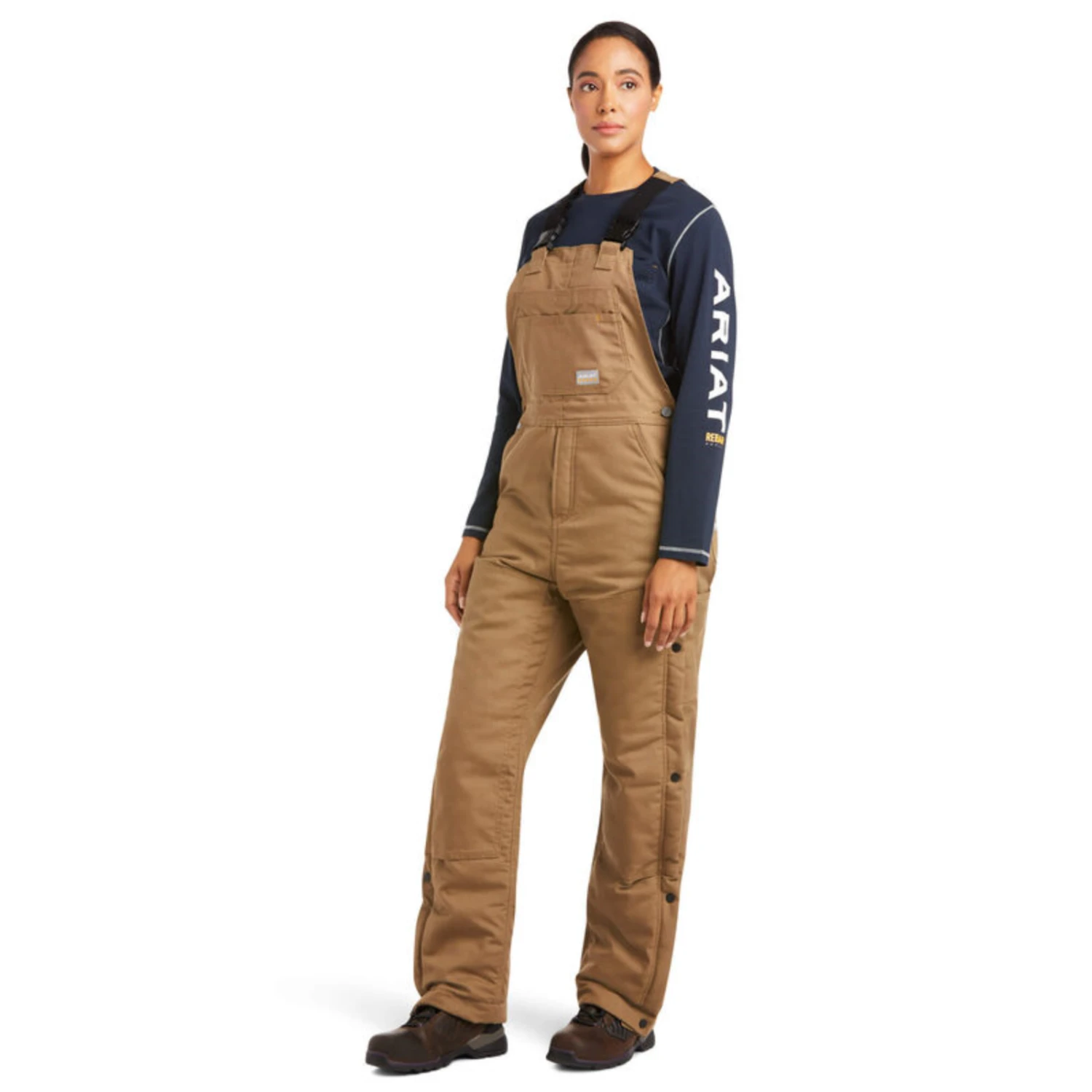 Ariat® Ladies Rebar DuraCanvas Insulated Khaki Work Overalls 10036685 1 Ariat® Ladies Rebar DuraCanvas Insulated Khaki Work Overalls 10036685