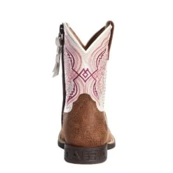 Ariat Kid's Double Kicker Adobe Tan & Pearlized Pink Boots 10036850 -Ariat Shop 10036850 3