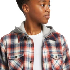 Ariat Kid's Retro Hasslehoff Plaid Insulated Shirt Jacket 10036992 -Ariat Shop 10036992 01
