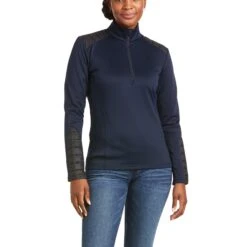 AriatĀ® Ladies Ismay 1/2 Zip Dark Sapphire Sweatshirt 10037251