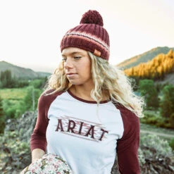 Ariat Ladies REAL Southwest White Baseball Tee 10037527 5 Ariat Ladies REAL Southwest White Baseball Tee 10037527 -Ariat Shop 10037527 lifestyle