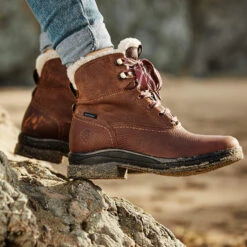 Ariat Ladies Harper Waterproof Dark Brown Lace-Up Boots 10038296 -Ariat Shop 10038296 lifestyle