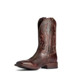 Ariat Men's Slim Zip Ultra Hand Stained Red & Brown Boots 10038359 -Ariat Shop 10038359 medial