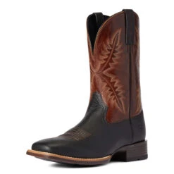 Ariat Men's Rawly Ultra Dark Soil & Burnt Black Boots 10038371 -Ariat Shop 10038371 3 4 front
