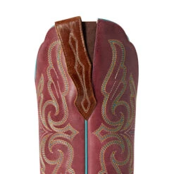 Ariat Ladies Primera Dark Tan & Pomegranate StretchFit Boots 10038461 -Ariat Shop 10038461 01