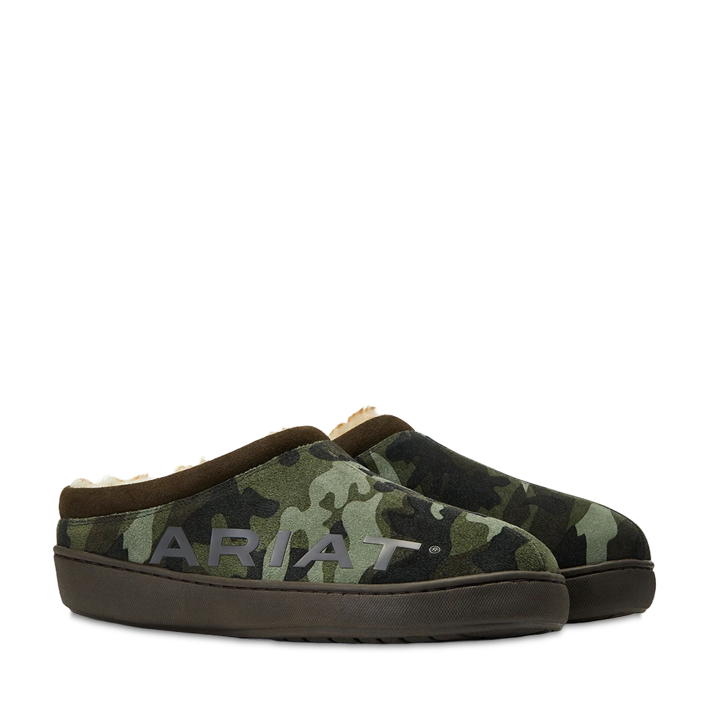 Ariat® Men's Logo Hooded Back Clog Slipper 10039068 1 Ariat® Men's Logo Hooded Back Clog Slipper 10039068