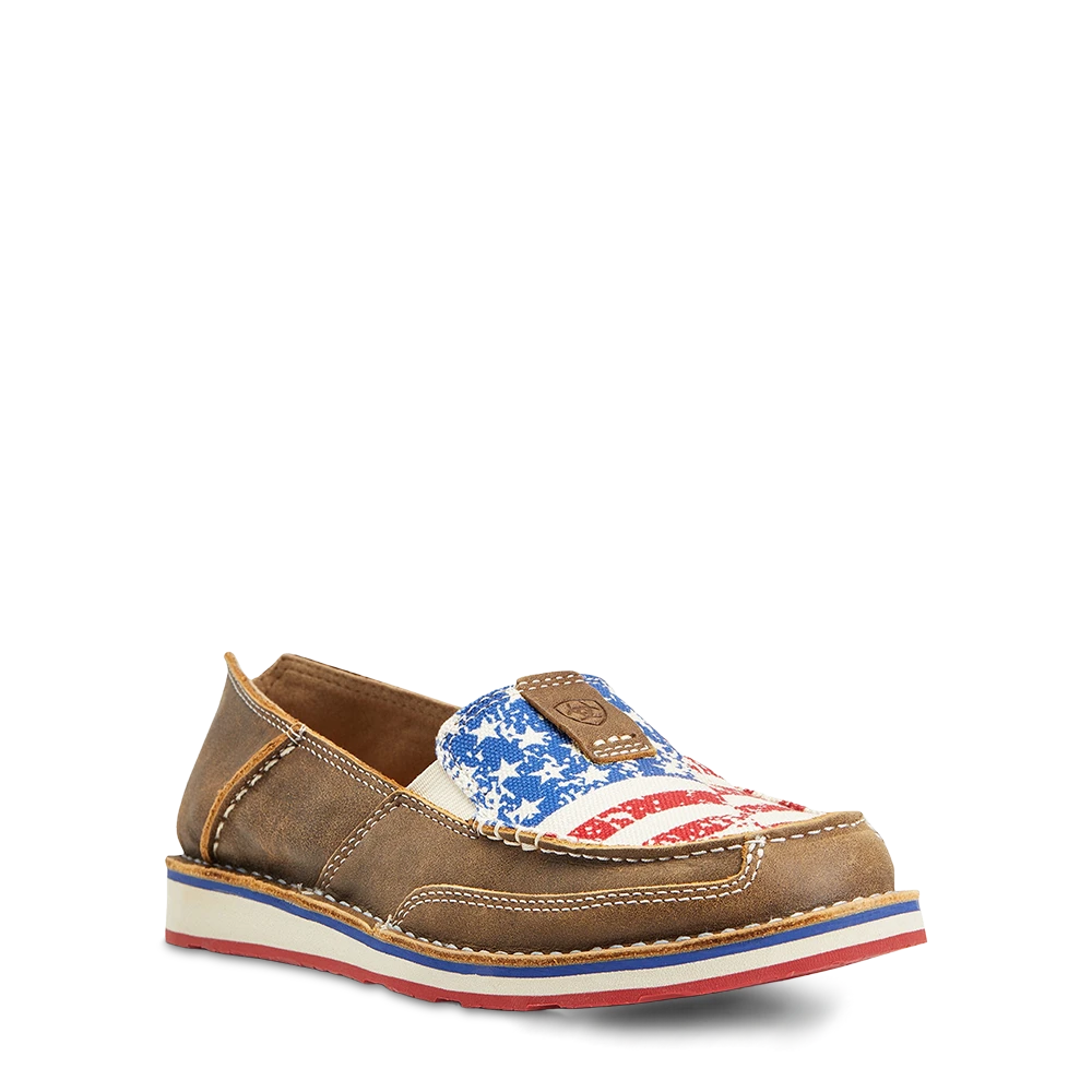Ariat® Ladies Brown & Distressed Flag Cruiser Shoes 10040359 1 Ariat® Ladies Brown & Distressed Flag Cruiser Shoes 10040359