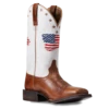Ariat Ladies Circuit Patriot Crackle White Square Toe Boots 10040400