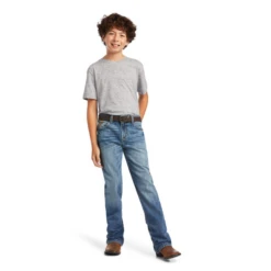 Ariat® Boys Straight B4 Merrick Rattler Blue Bootcut Jeans 10040501 9 Ariat® Boys Straight B4 Merrick Rattler Blue Bootcut Jeans 10040501 -Ariat Shop 10040501a