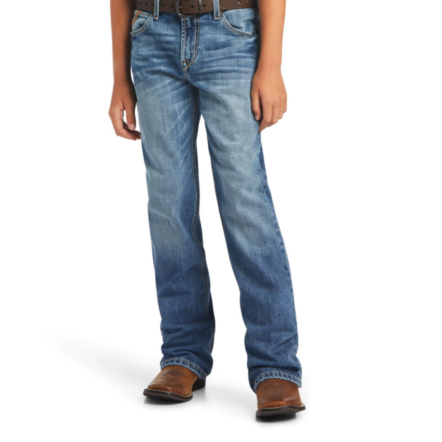 Ariat® Boys Straight B4 Merrick Rattler Blue Bootcut Jeans 10040501 2 Ariat® Boys Straight B4 Merrick Rattler Blue Bootcut Jeans 10040501 - Image 2