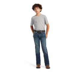 Ariat® Boys B5 Wilson Slim Wave Blue Straight Leg Jeans 10040502 -Ariat Shop 10040502a