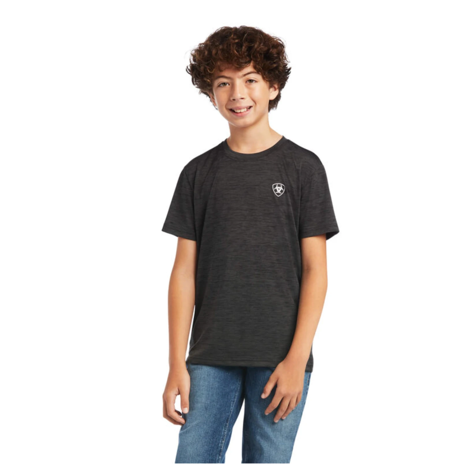 Ariat Children's Charger Patriotic Charcoal Graphic T-shirt 10040635 2 Ariat Children's Charger Patriotic Charcoal Graphic T-shirt 10040635 - Image 2