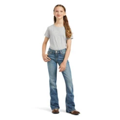 Ariat Girls R.E.A.L Allessandra Wide Blue Denim Jeans 10040809 -Ariat Shop 10040809 full