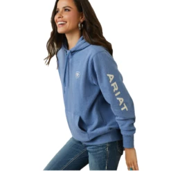 Ariat® Ladies Logo Blue Heather Hoodie 10040814 -Ariat Shop 10040814