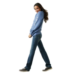 Ariat® Ladies Logo Blue Heather Hoodie 10040814 -Ariat Shop 10040814 3