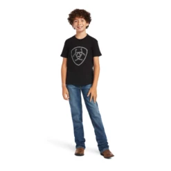 Ariat® Youth Boy's Rope Shield Black Graphic T-shirt 10040883 -Ariat Shop 10040883C