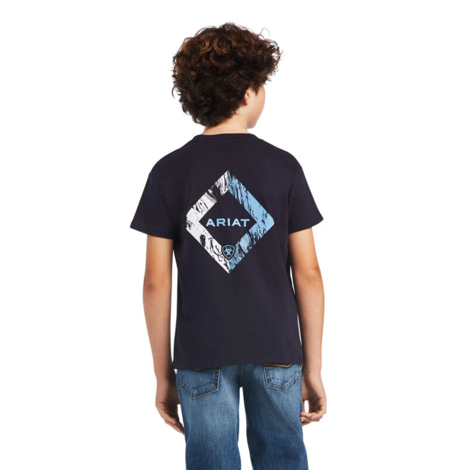 Ariat® Youth Boy's Diamond Wood Navy Graphic T-shirt 10040884 1 Ariat® Youth Boy's Diamond Wood Navy Graphic T-shirt 10040884