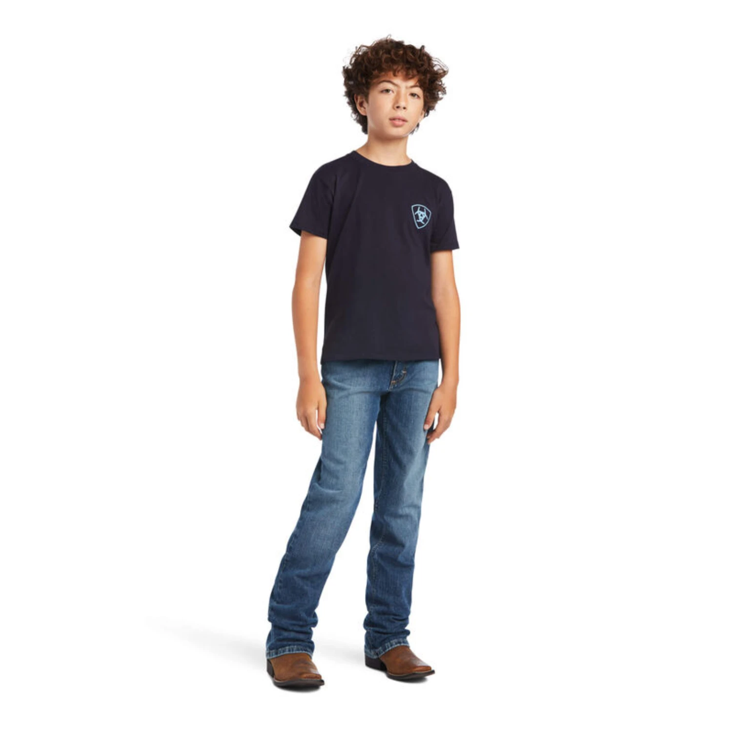 Ariat® Youth Boy's Diamond Wood Navy Graphic T-shirt 10040884 4 Ariat® Youth Boy's Diamond Wood Navy Graphic T-shirt 10040884 - Image 4
