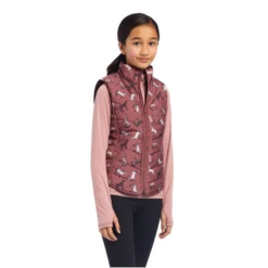 AriatĀ® Girl's Bella Reversible Insulated Wild Ginger Ponies Vest 10041367