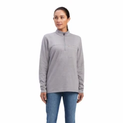 Ariat® Ladies Rebar Foundation 1/4 Zip Heather Grey Shirt 10041411