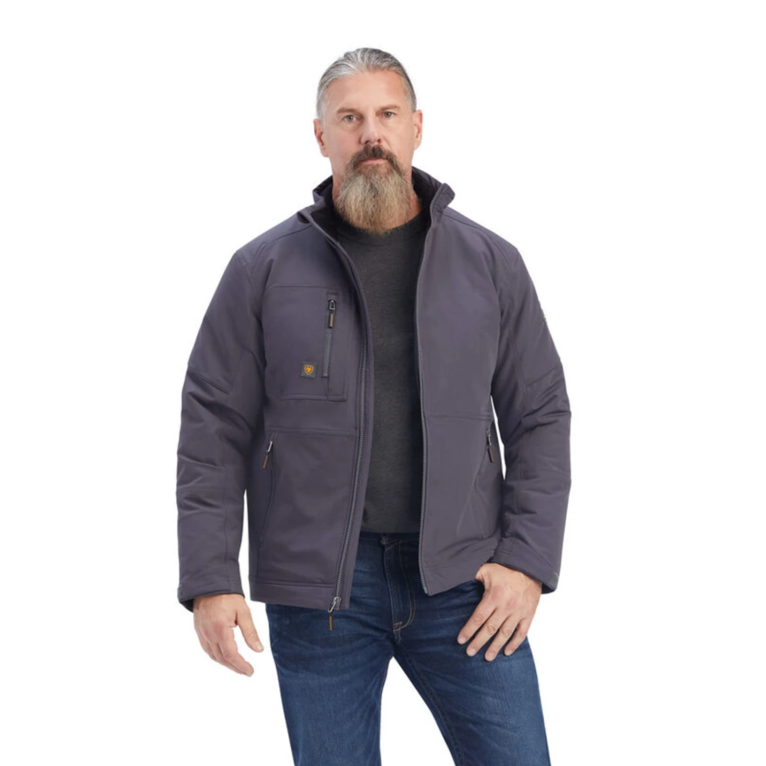 Ariat® Men's Rebar Dri-Tek DuraStretch Insulated Grey Jacket 10041501 1 Ariat® Men's Rebar Dri-Tek DuraStretch Insulated Grey Jacket 10041501