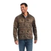 Ariat® Men's Caldwell Brindle-Wood Brown Full Zip Jacket 10041525