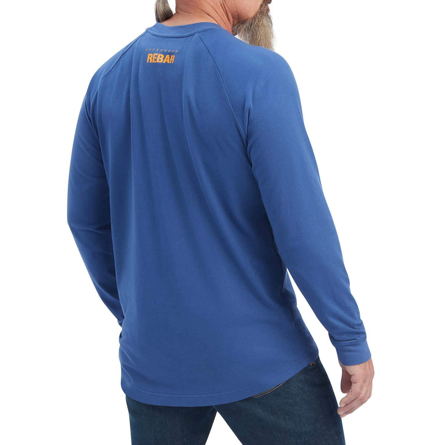 Ariat® Men's Rebar CottonStrong Block Metal Blue T-Shirt 10041590 2 Ariat® Men's Rebar CottonStrong Block Metal Blue T-Shirt 10041590 - Image 2