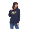 Ariat® Ladies R.E.A.L Shield Logo Navy Pullover Hoodie 10041679
