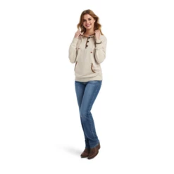 Ariat® Ladies R.E.A.L™ Oatmeal Heather Pullover Sweatshirt 10042239 7 Ariat® Ladies R.E.A.L™ Oatmeal Heather Pullover Sweatshirt 10042239 -Ariat Shop 10042239c