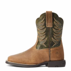 Ariat® Children's Firecatcher Alfalfa & Brown Square Toe Boots 10042416 -Ariat Shop 10042416f