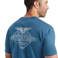 Ariat Men's Work Eagle Steel Blue T-Shirt 10042645 -Ariat Shop 10042645 01