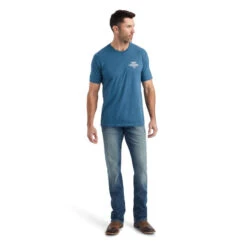 Ariat Men's Work Eagle Steel Blue T-Shirt 10042645 -Ariat Shop 10042645 full