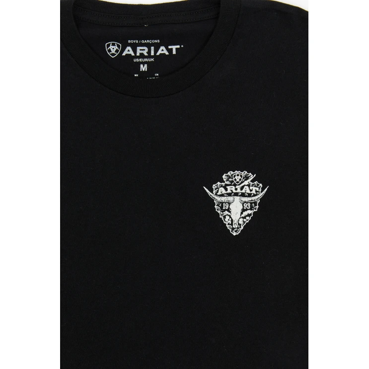 Ariat® Youth Boy's Arrowhead 2.0 Black Graphic T-Shirt 10042709 2 Ariat® Youth Boy's Arrowhead 2.0 Black Graphic T-Shirt 10042709 - Image 2