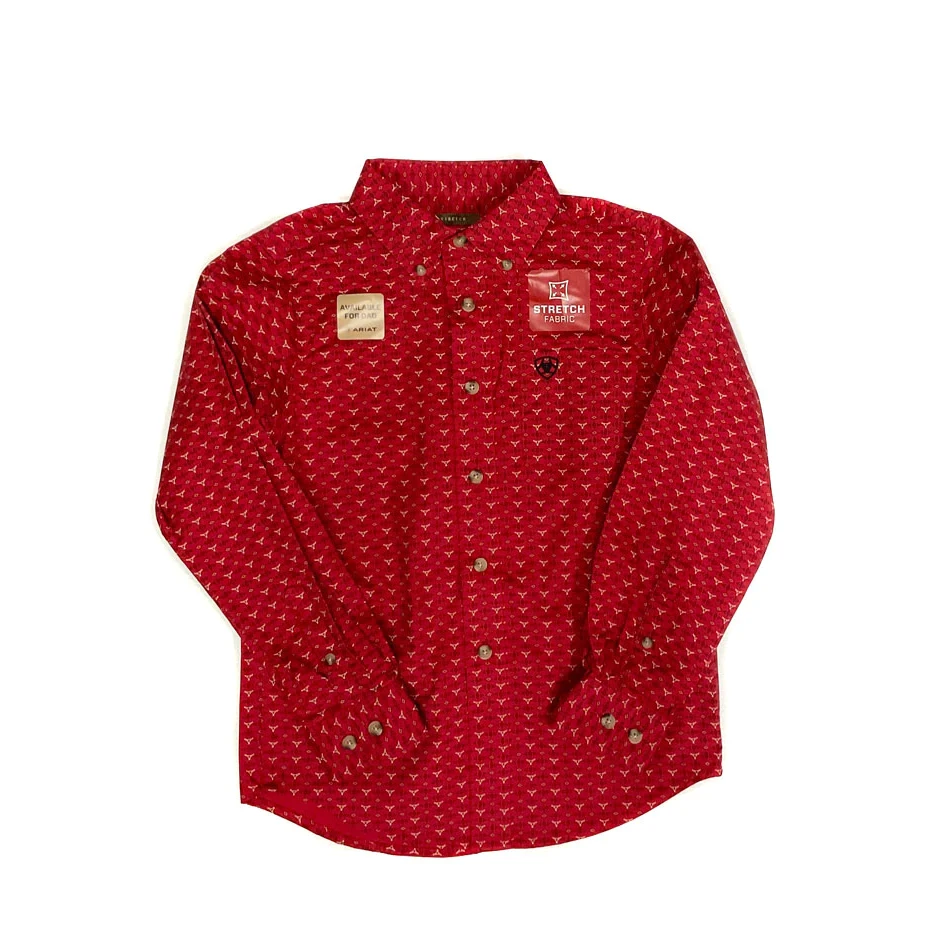 Ariat® Youth Boy's Korbin Samba Stretch Button Down Shirt 10042799 1 Ariat® Youth Boy's Korbin Samba Stretch Button Down Shirt 10042799