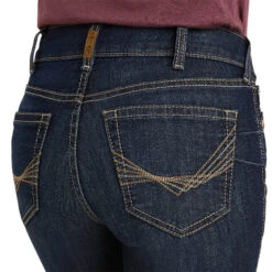 Ariat Ladies R.E.A.L Perfect Rise Greta Straight Dark Wash Denim Jeans 10043145 -Ariat Shop 10043145 01