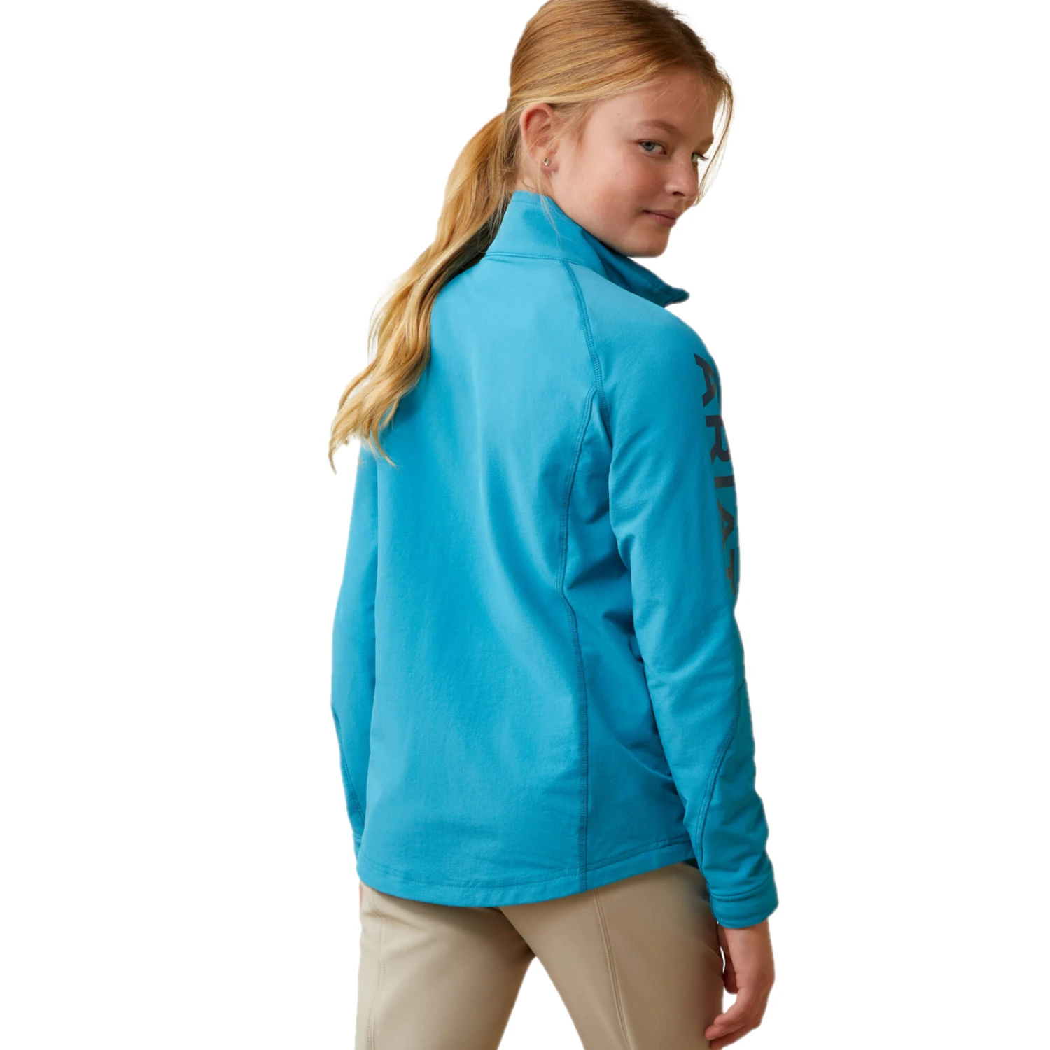 Ariat® Youth Girl's Agile Mosaic Blue Softshell Jacket 10043445 2 Ariat® Youth Girl's Agile Mosaic Blue Softshell Jacket 10043445 - Image 2
