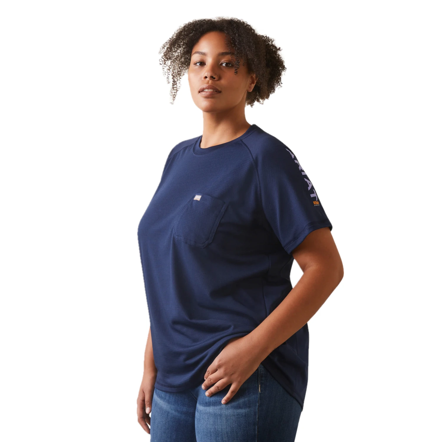 Ariat® Ladies Rebar Heat Fighter Navy Dusk T-Shirt 10043845 2 Ariat® Ladies Rebar Heat Fighter Navy Dusk T-Shirt 10043845 - Image 2