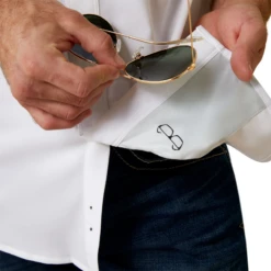 Ariat® Men's VentTEK™ Western Fitted White Button Down Shirt 10045037 -Ariat Shop 10045037c