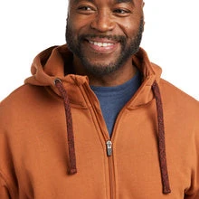 Ariat® Men's Rebar Workman Copper 1/4 Zip Hoodie 10037727 3 Ariat® Men's Rebar Workman Copper 1/4 Zip Hoodie 10037727 - Image 3