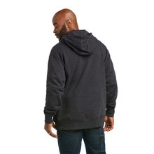 Ariat® Men's Rebar Workman Charcoal 1/4 Zip Hoodie 10037726 3 Ariat® Men's Rebar Workman Charcoal 1/4 Zip Hoodie 10037726 - Image 3