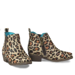Ariat Girls Dixon Lucy Leopard Print Brown Booties A441001902